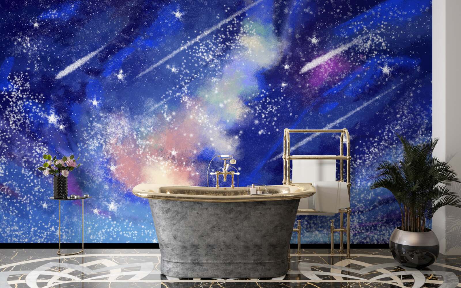 Carta da parati cielo blu notturno