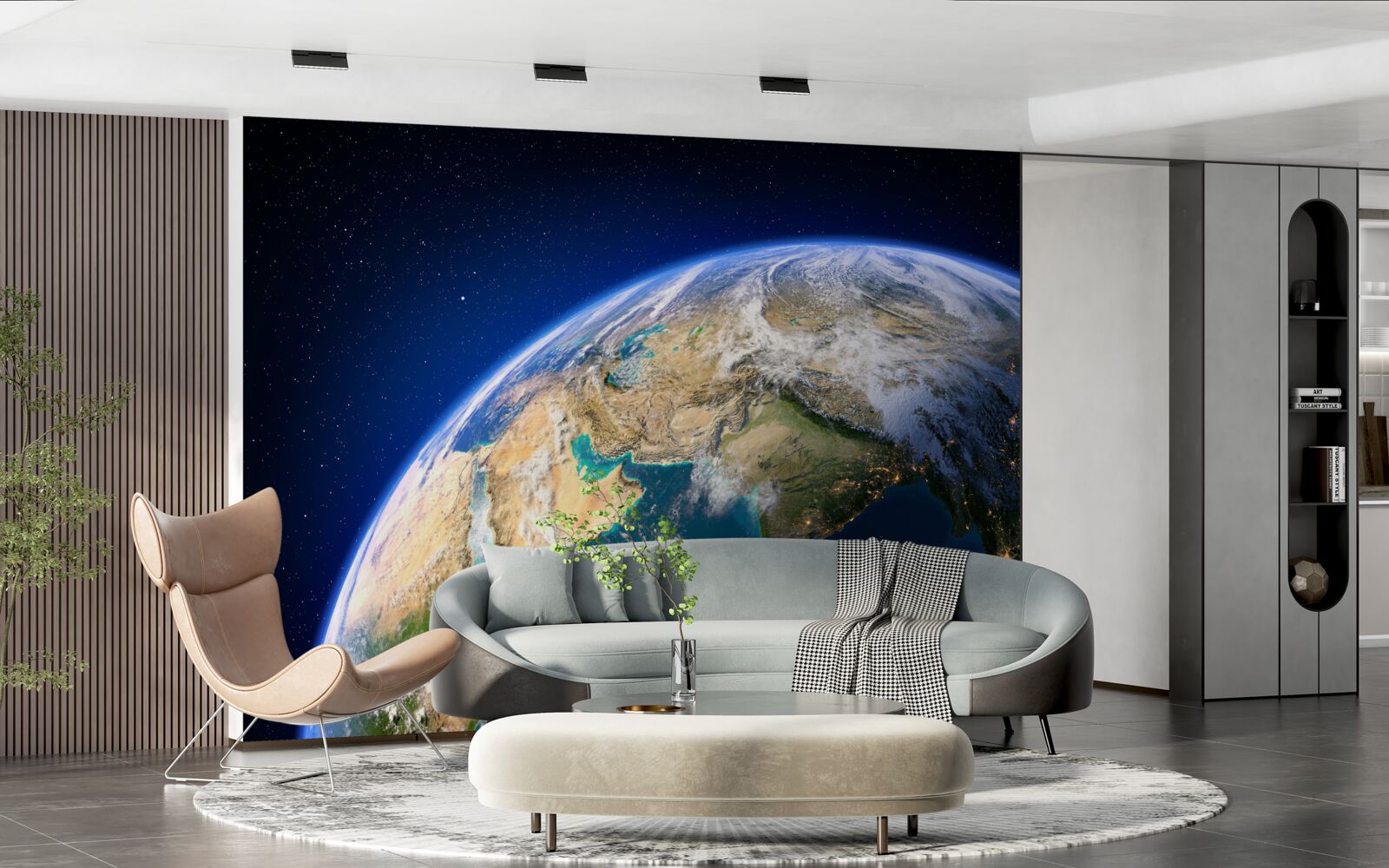 Carta da parati osservare la terra dallo spazio