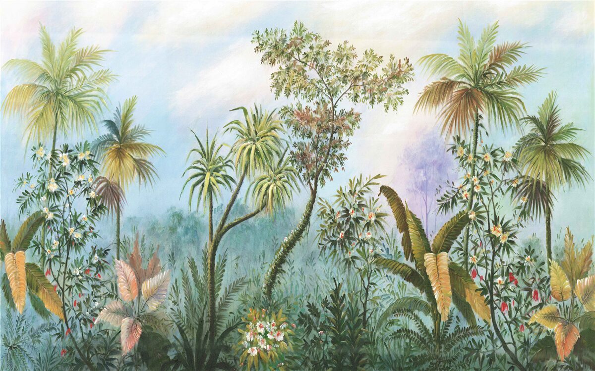 Carta da parati biodiversità giornaliera della vegetazione delle aree forestali