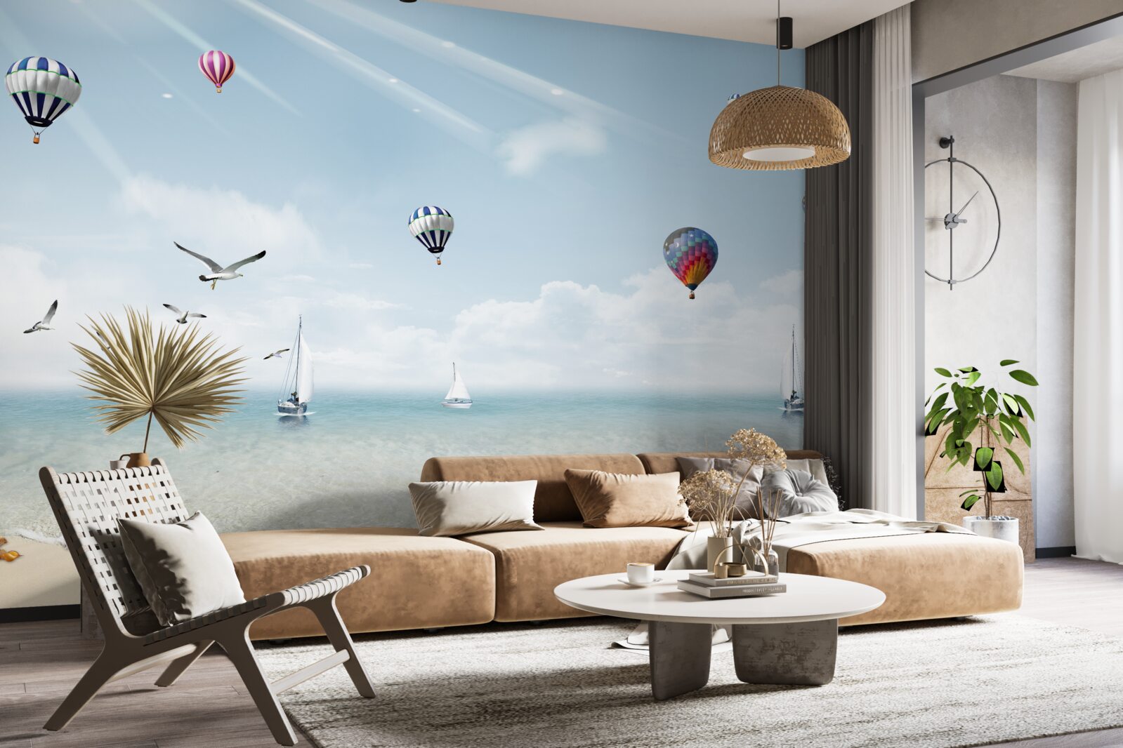 Carta da parati un mare pieno di palloncini