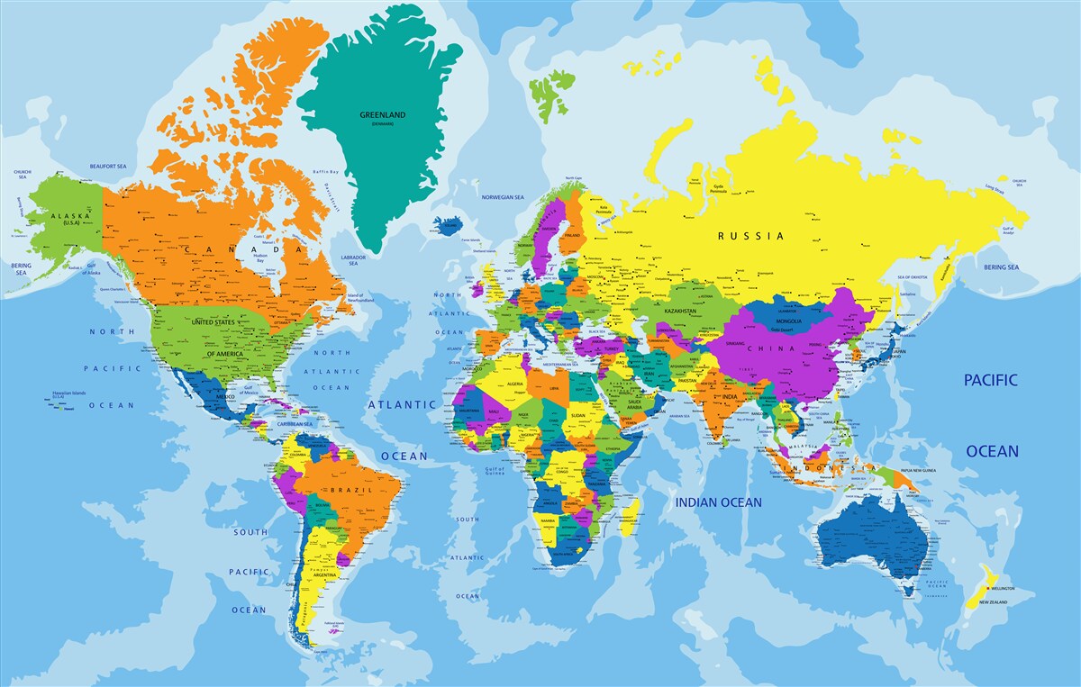 Carta da parati Il modello geopolitico globale
