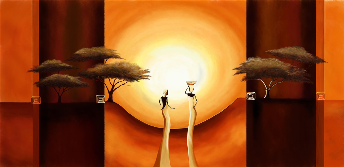 Carta da parati tramonto in africa