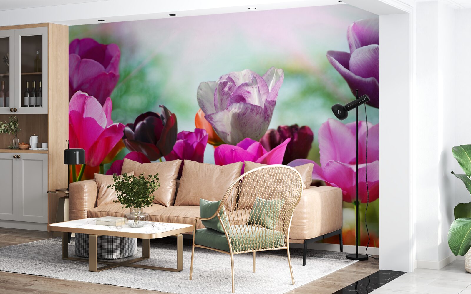 Fototapeta tulipany w różnych kolorach