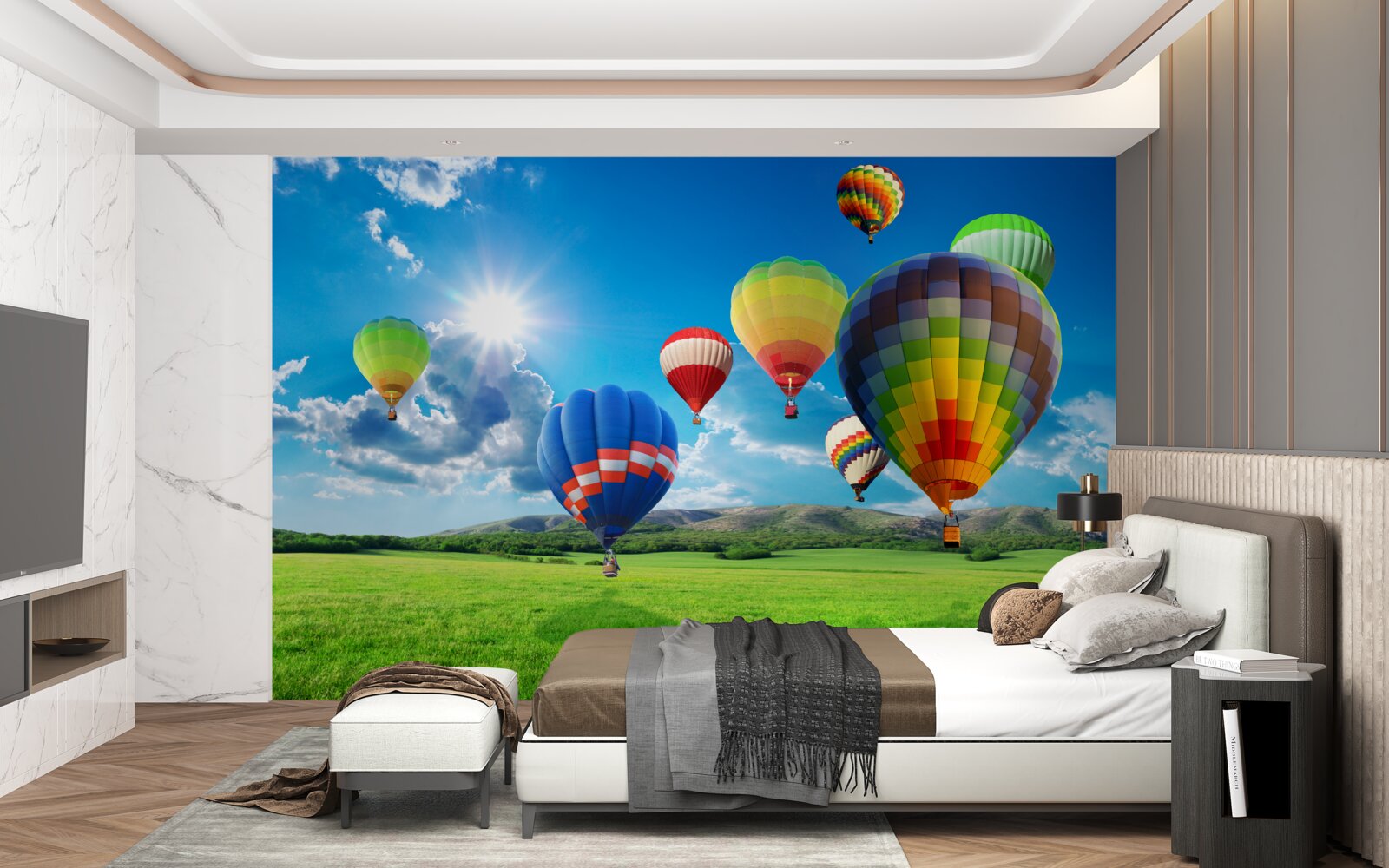 Carta da parati palloncini dai colori vivaci