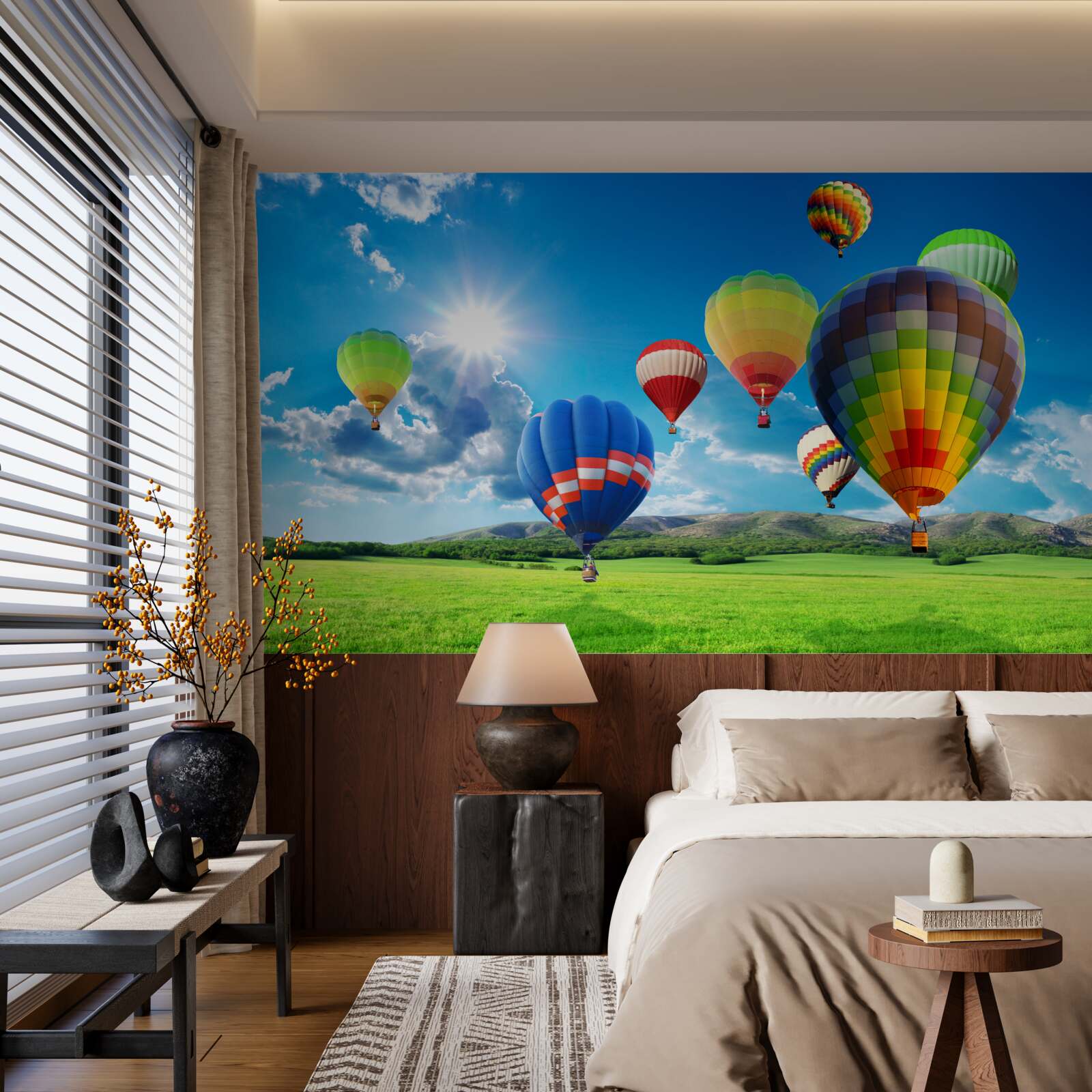Carta da parati palloncini dai colori vivaci
