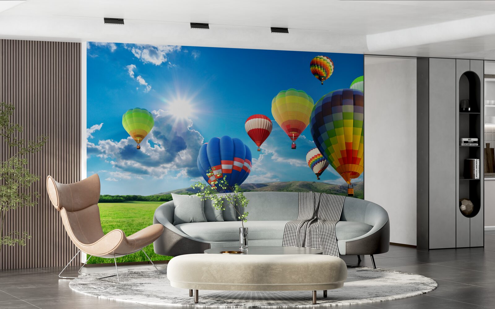 Carta da parati palloncini dai colori vivaci
