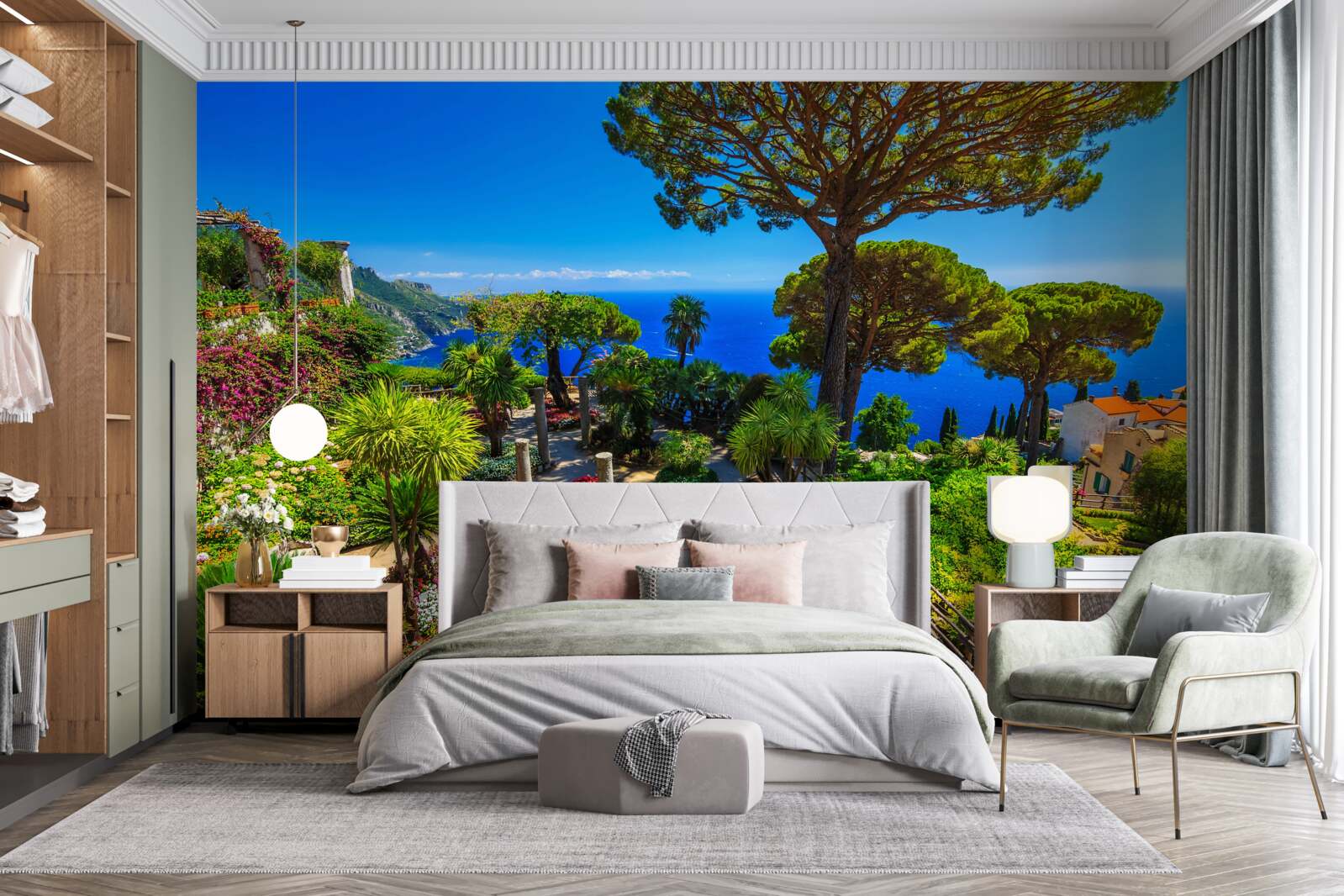 Carta da parati villa di charme rufolo