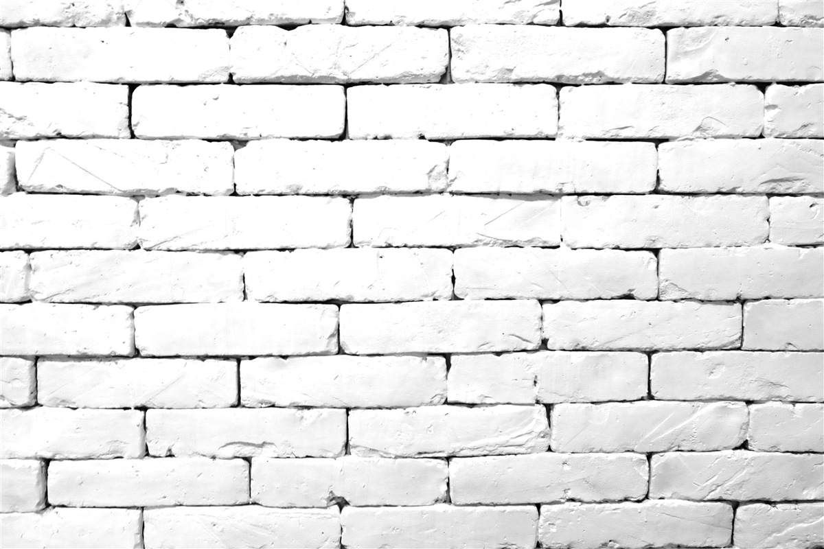 Carta da parati Parete in mattoni, accuratamente lavorata in bianco