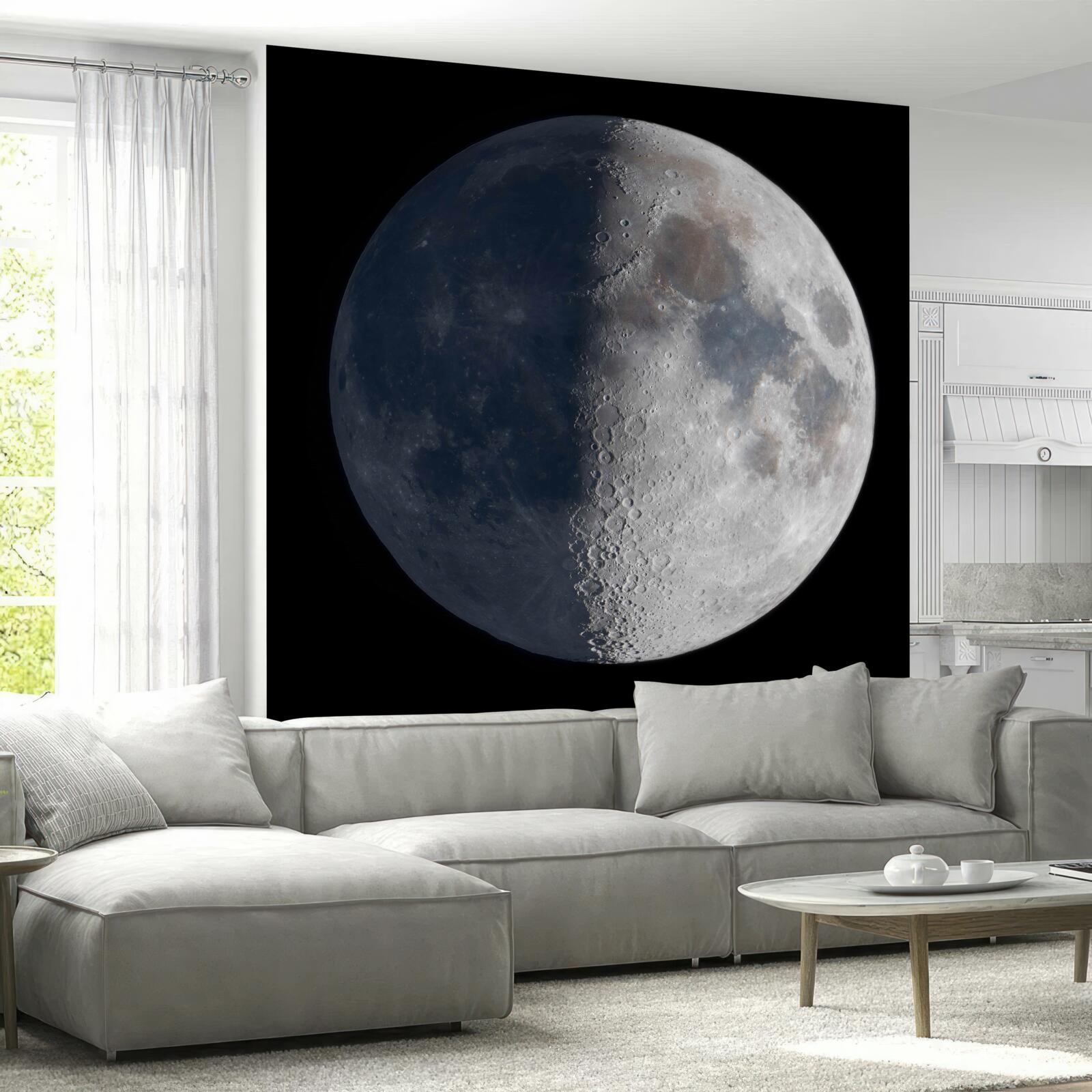 Carta da parati giorni e notti sulla luna