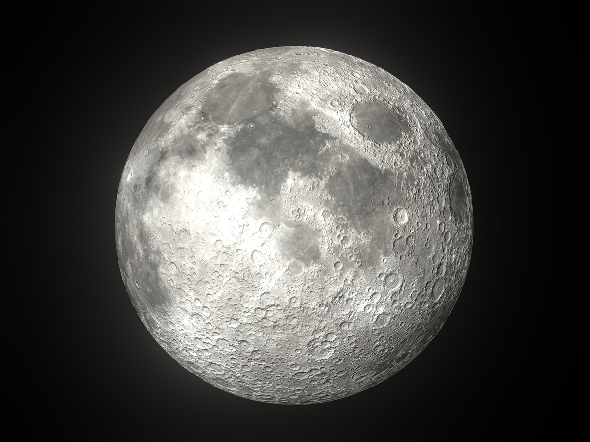 Carta da parati lo sfondo nero è decorato con un'impareggiabile luna piena