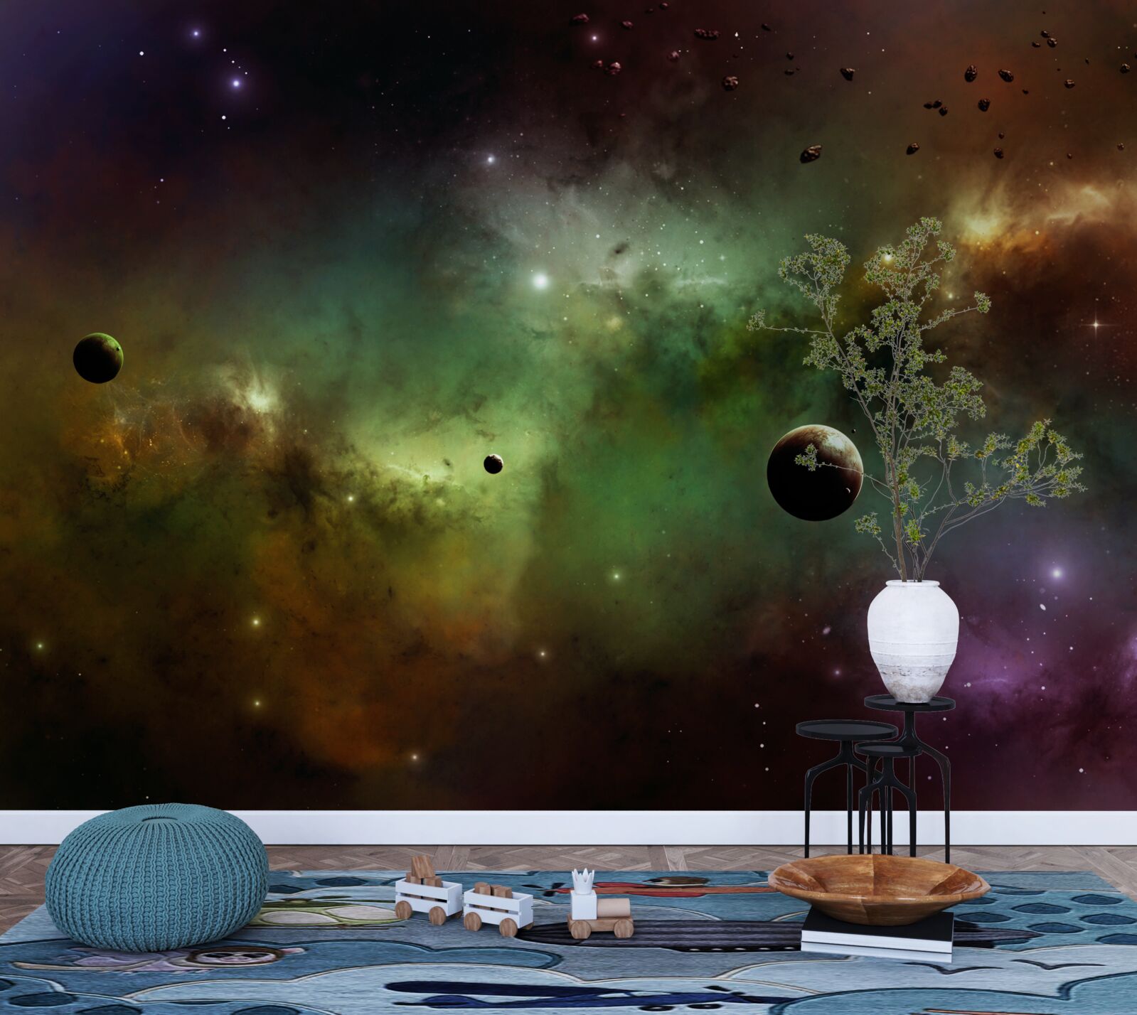 Carta da parati un universo multicolore unico