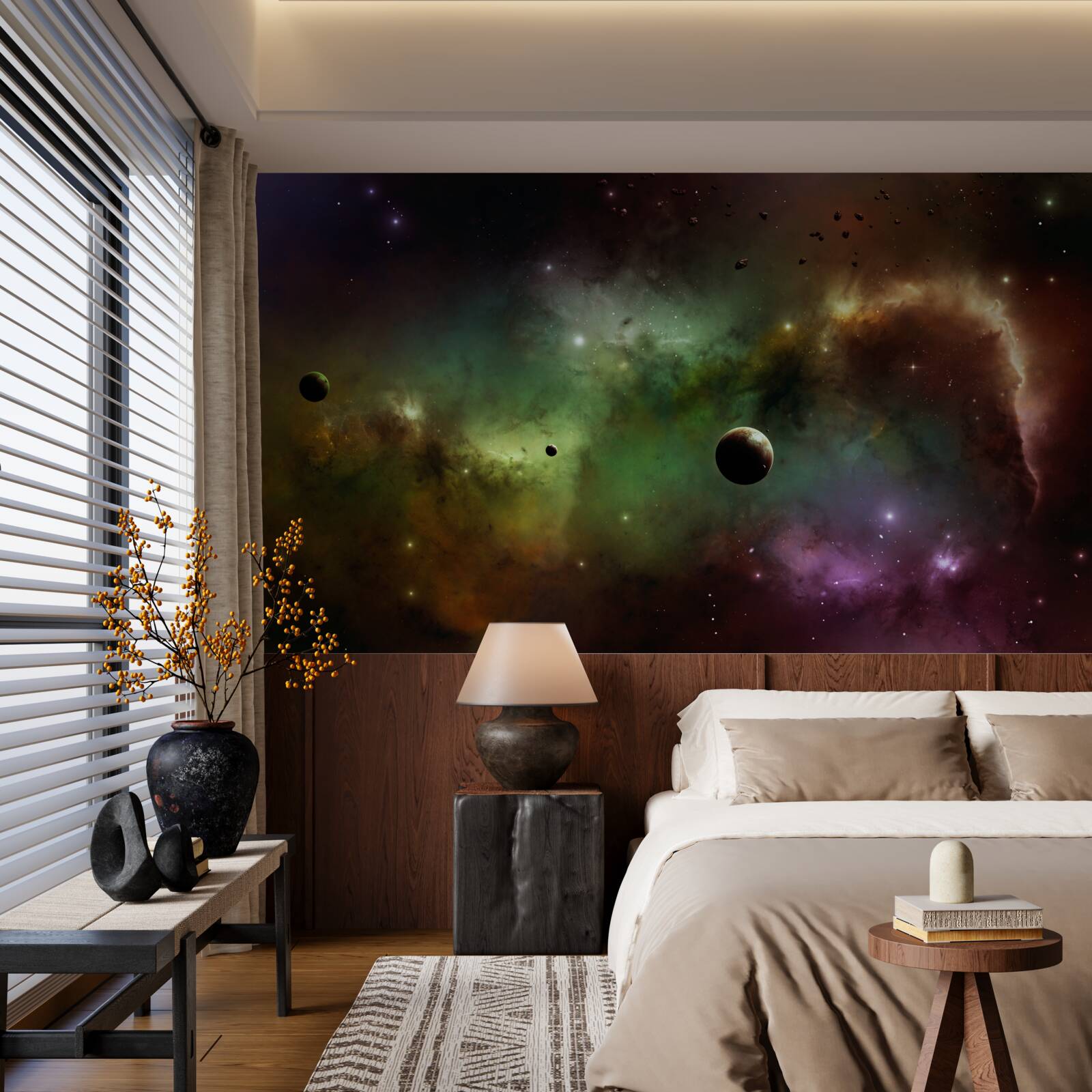 Carta da parati un universo multicolore unico