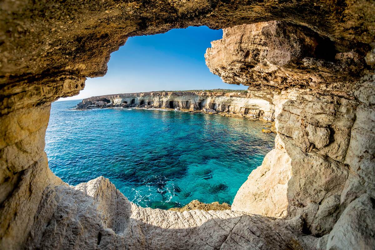 Carta da parati grotte di cipro sommerse