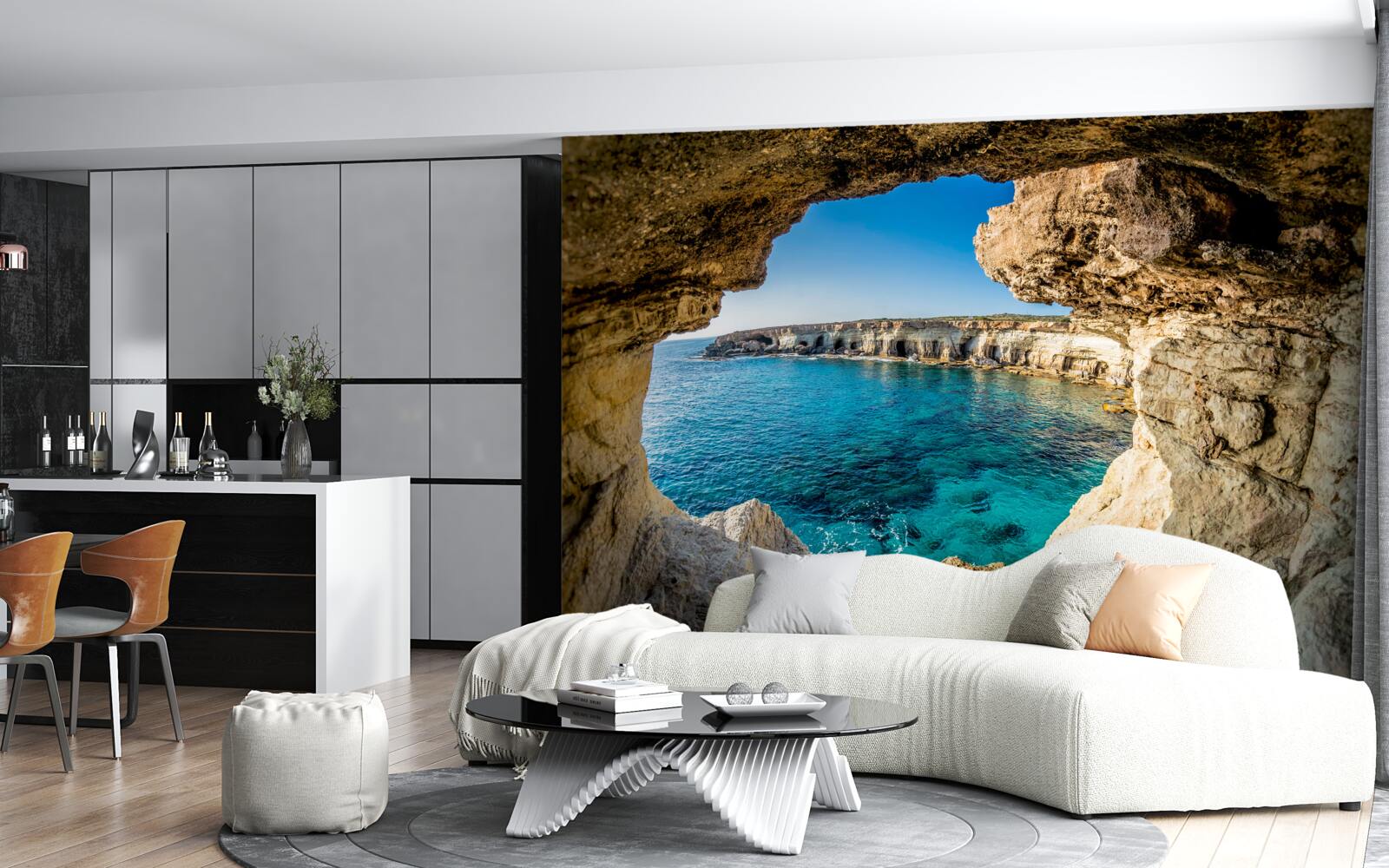 Carta da parati grotte di cipro sommerse