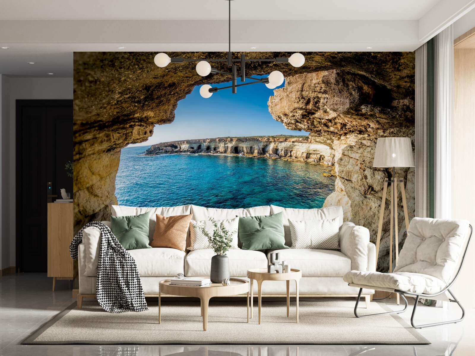 Carta da parati grotte di cipro sommerse
