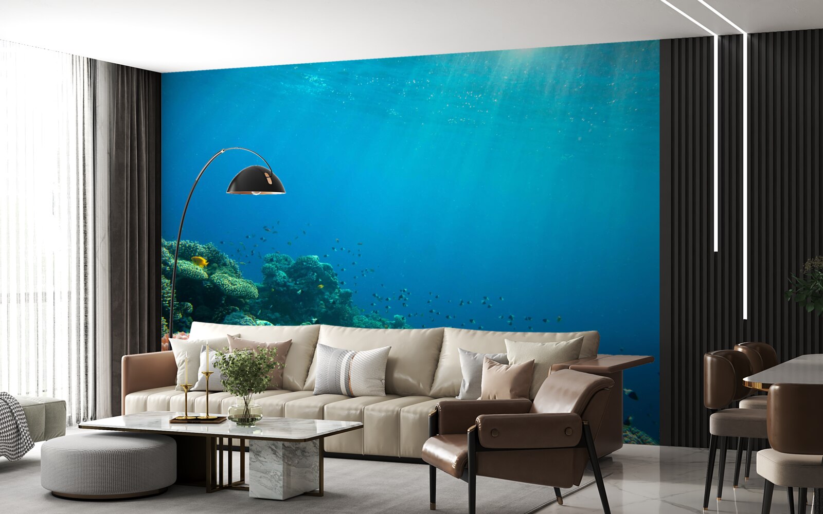 Carta da parati profondità dell'oceano