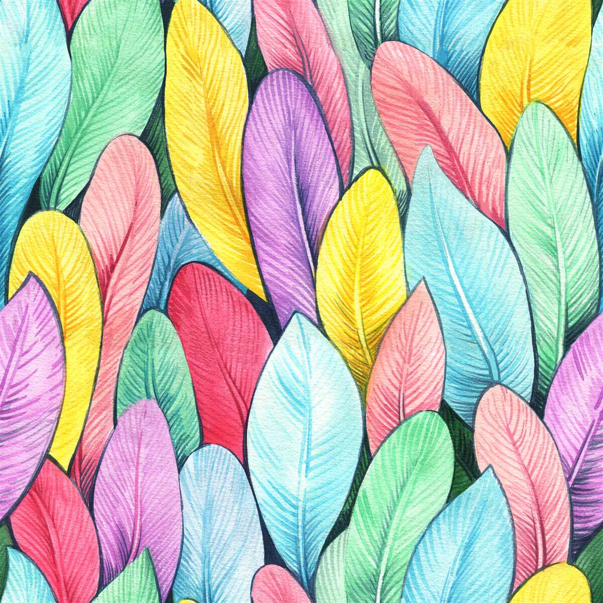 Carta da parati foglie multicolori di un autunno luminoso