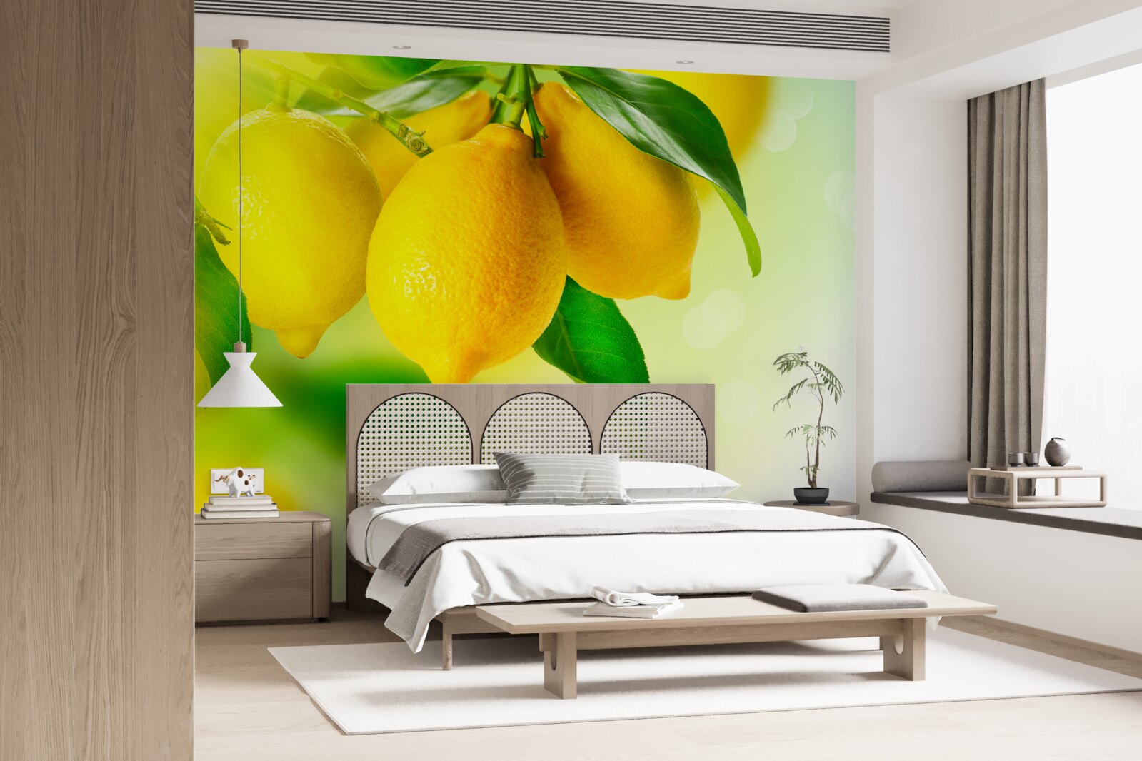 Carta da parati I limoni hanno un colore giallo intenso