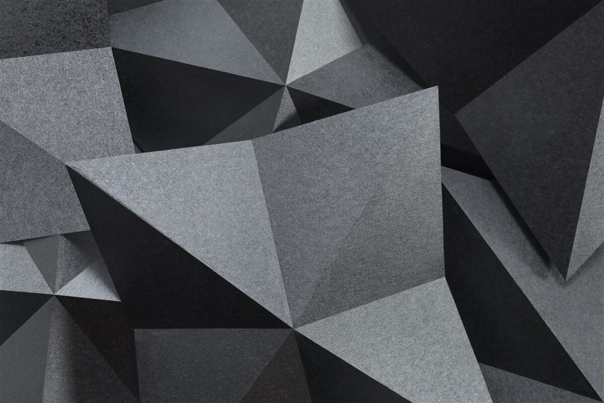 Carta da parati figure geometriche su sfondo scuro