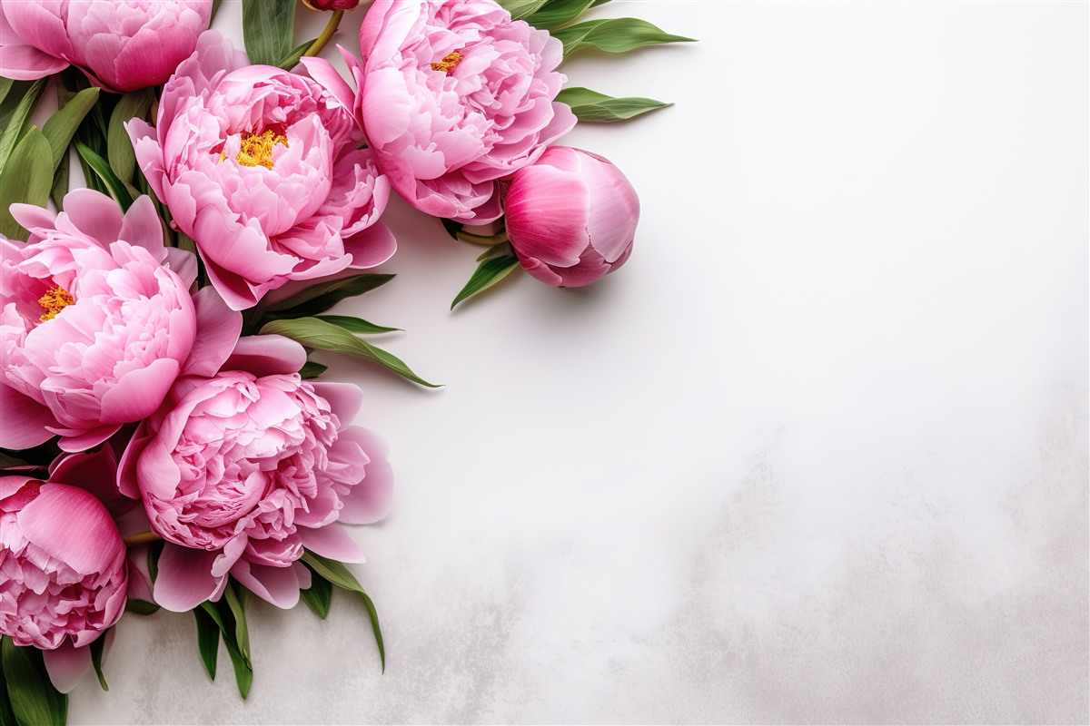 Carta da parati grandi infiorescenze di peonie rosa