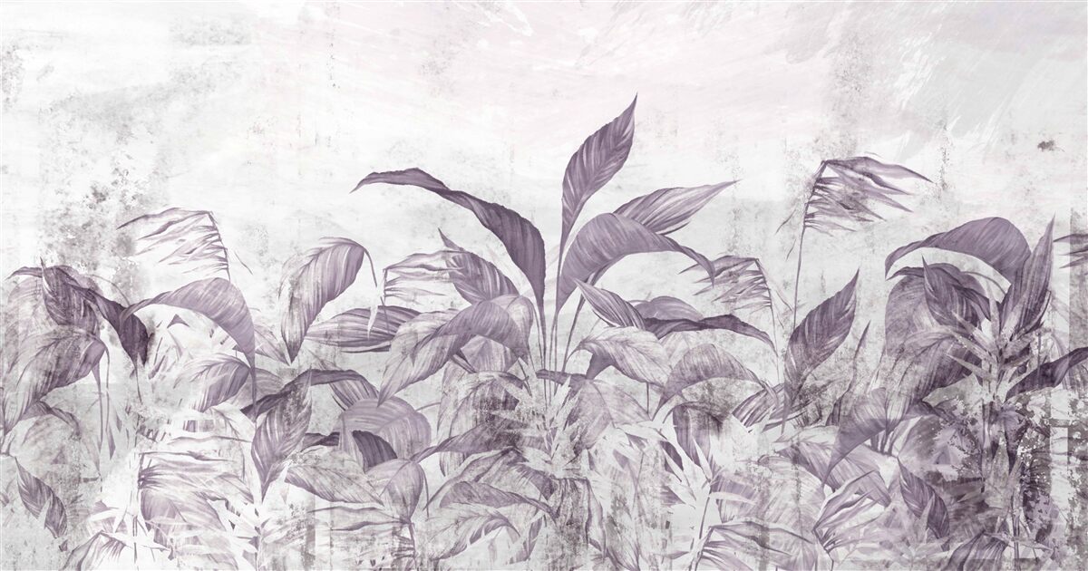 Carta da parati flora e vegetazione tropicale durante le forti piogge
