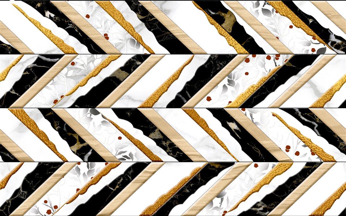 Carta da parati linee abbaglianti danzano a zig zag nell'immagine speculare