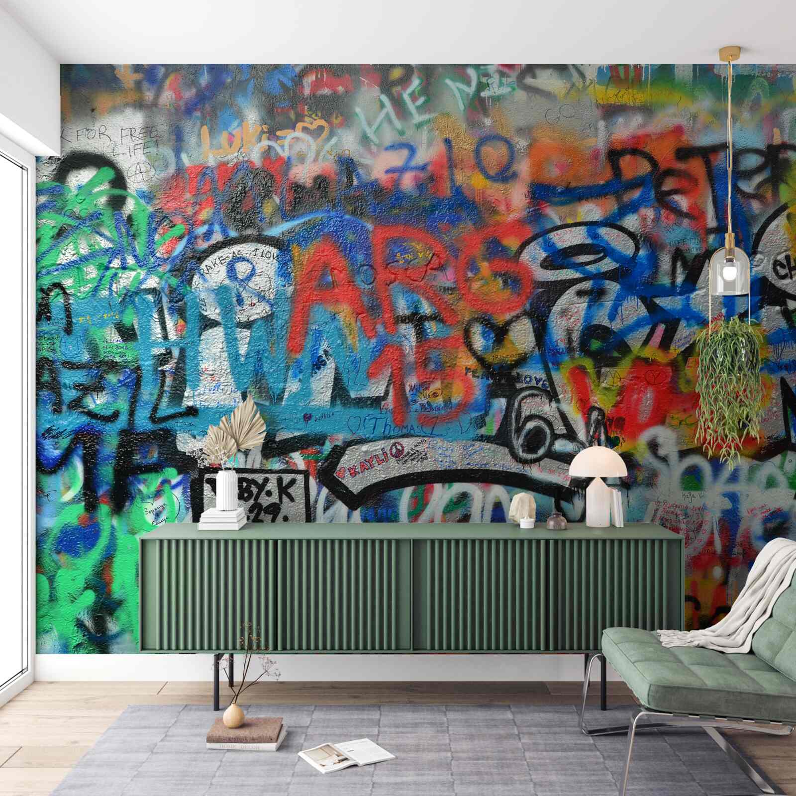 Fototapeta Ściana ozdobiona graffiti