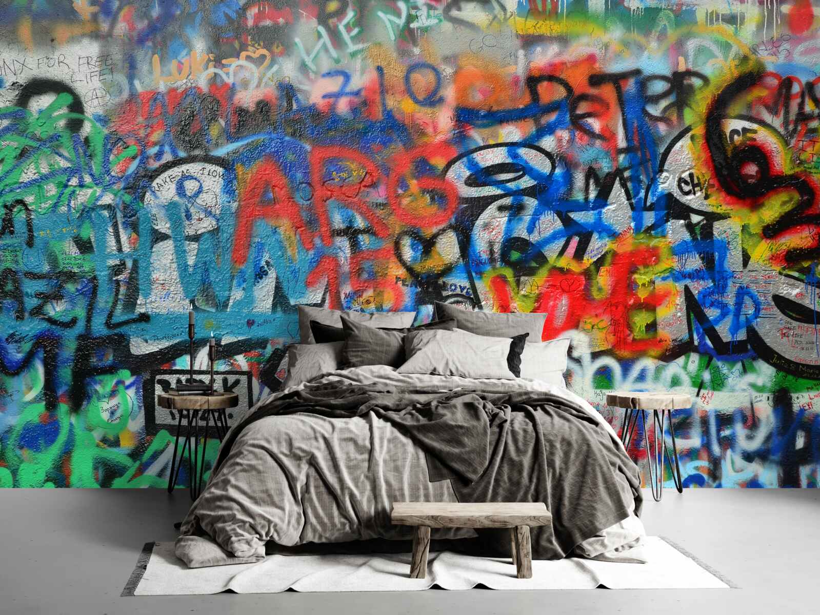 Fototapeta Ściana ozdobiona graffiti