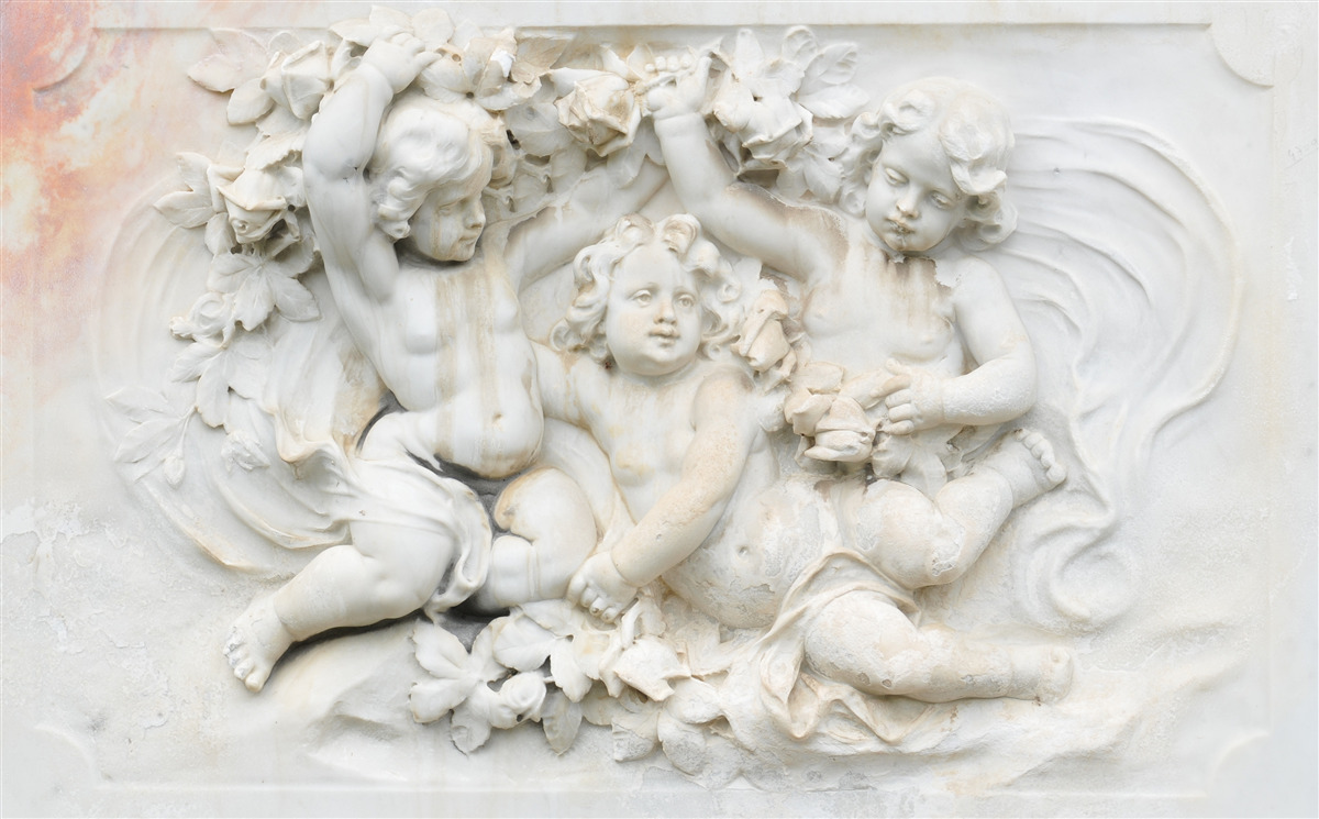 Carta da parati sculture di angeli in pietra