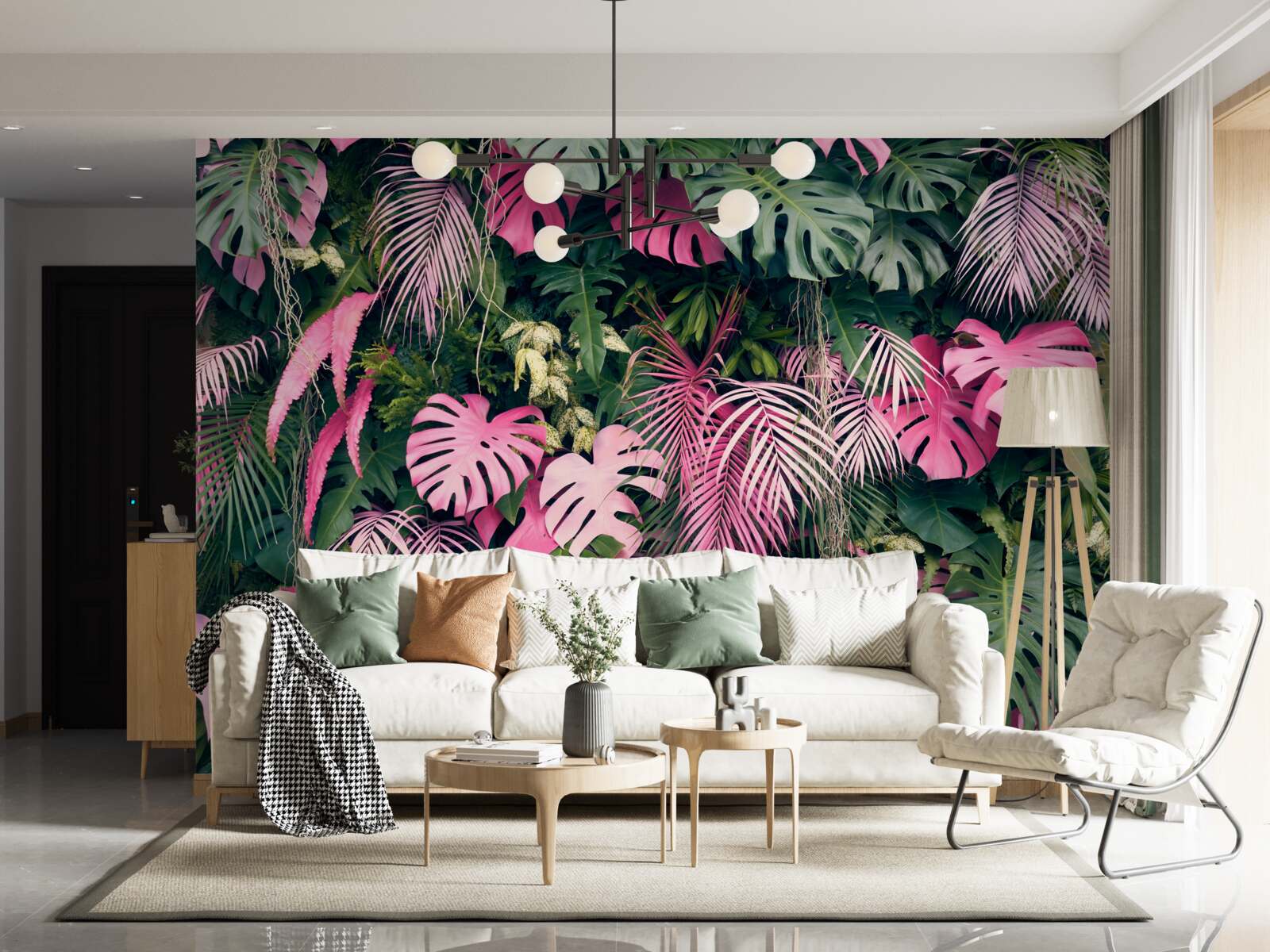 Carta da parati esplosione della flora tropicale