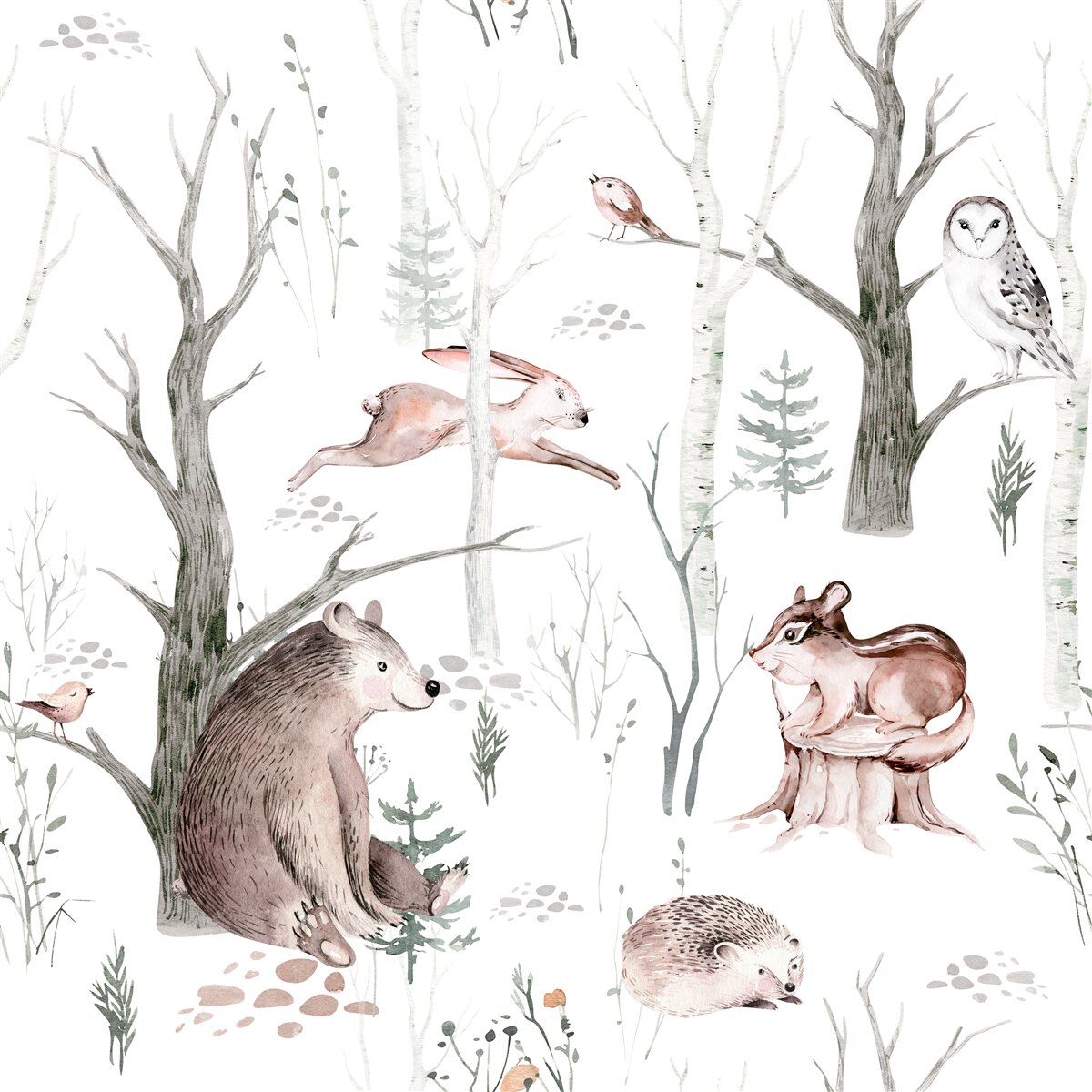 Carta da parati foresta animale