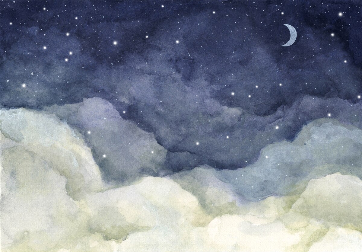 Carta da parati un cielo notturno cosparso di stelle