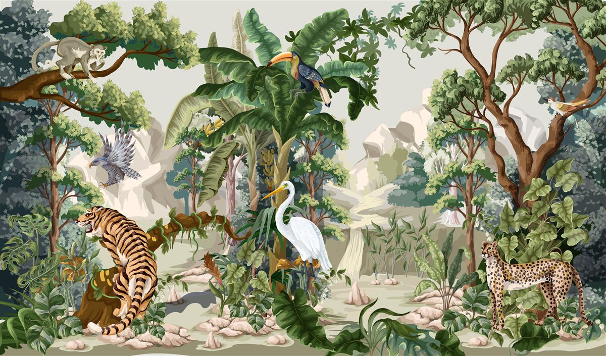 Carta da parati flora i fauna