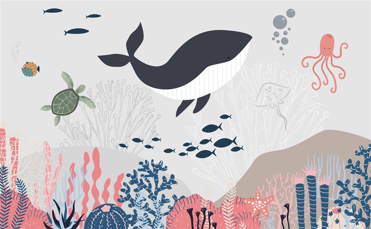 Carta da parati animali che vivono nelle profondità dell'oceano