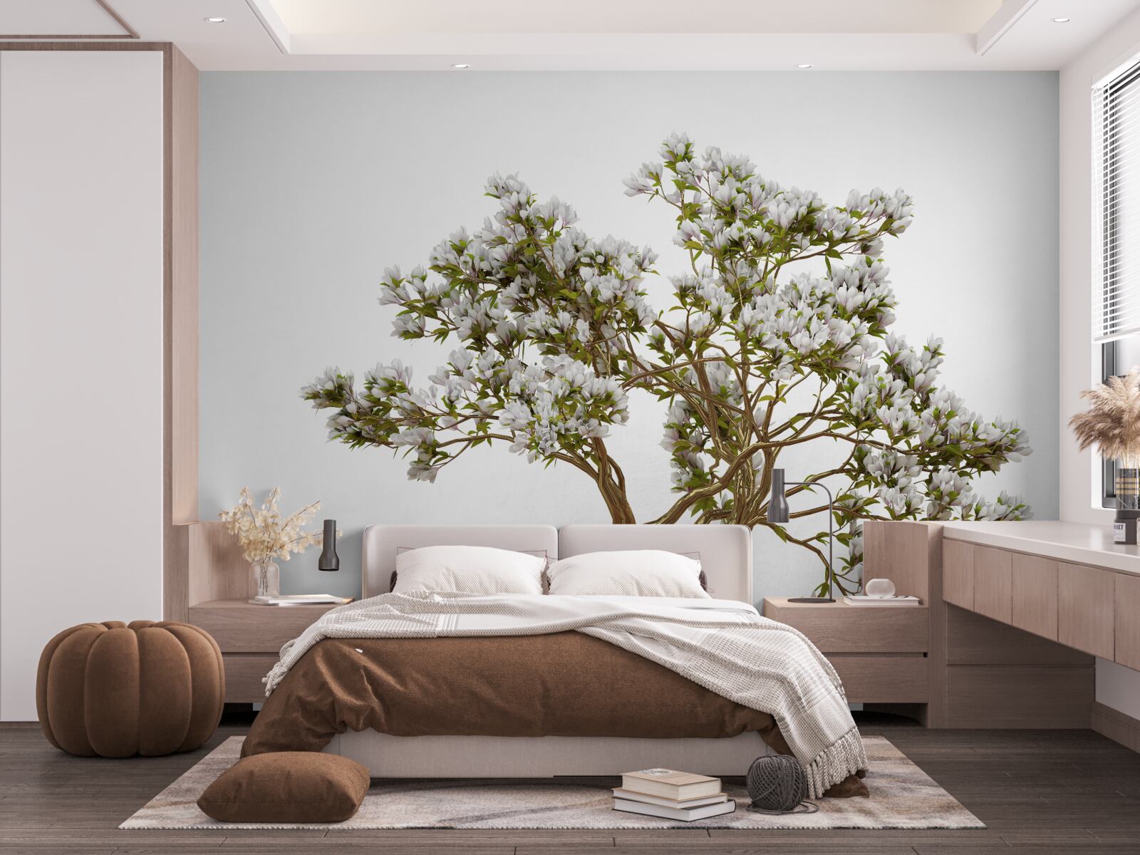 Carta da parati un bonsai solitario ha una bellezza aggraziata