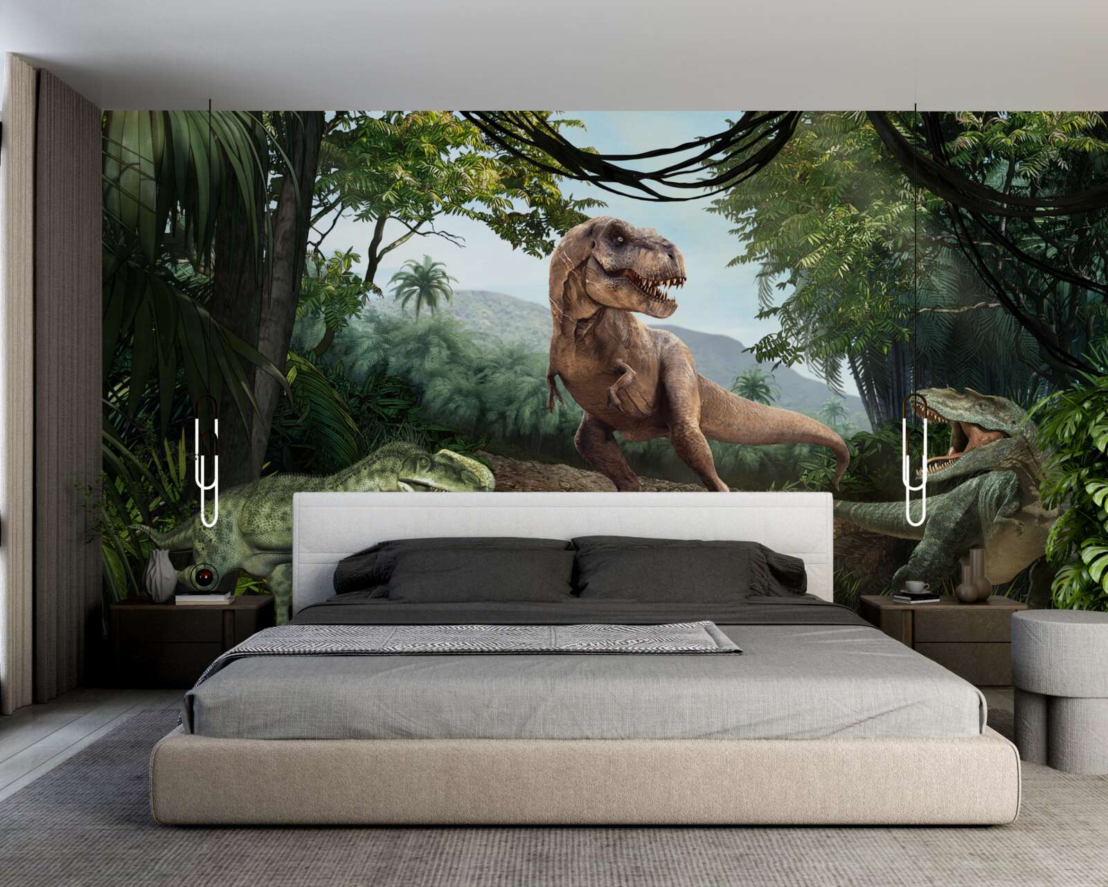 Carta da parati il periodo dei dinosauri ai tropici