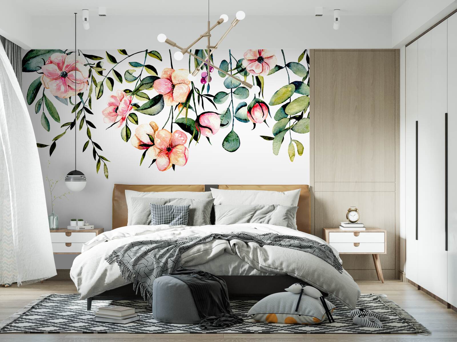 Carta da parati fiori che crescono in estate