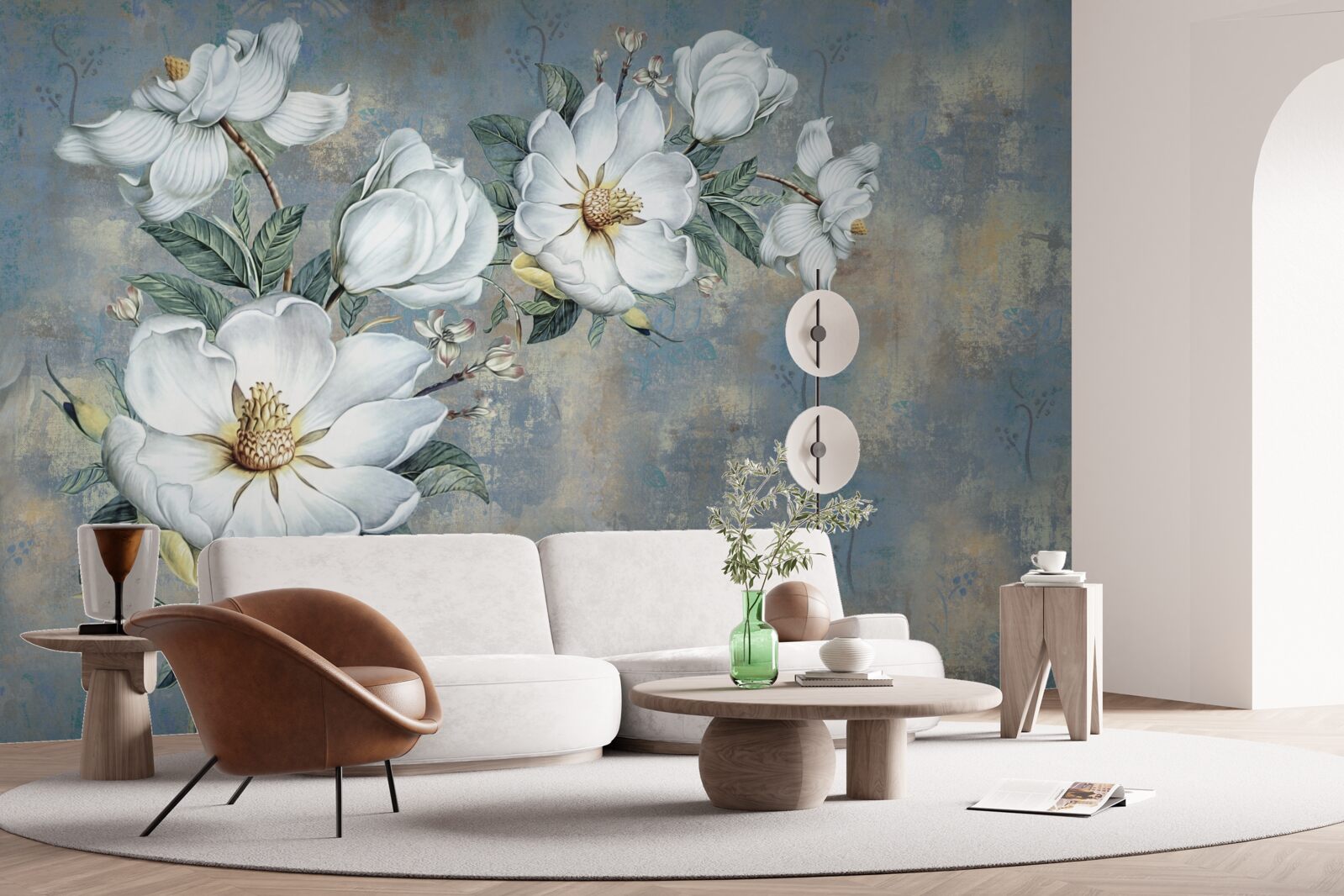 Carta da parati magnolia in fiore