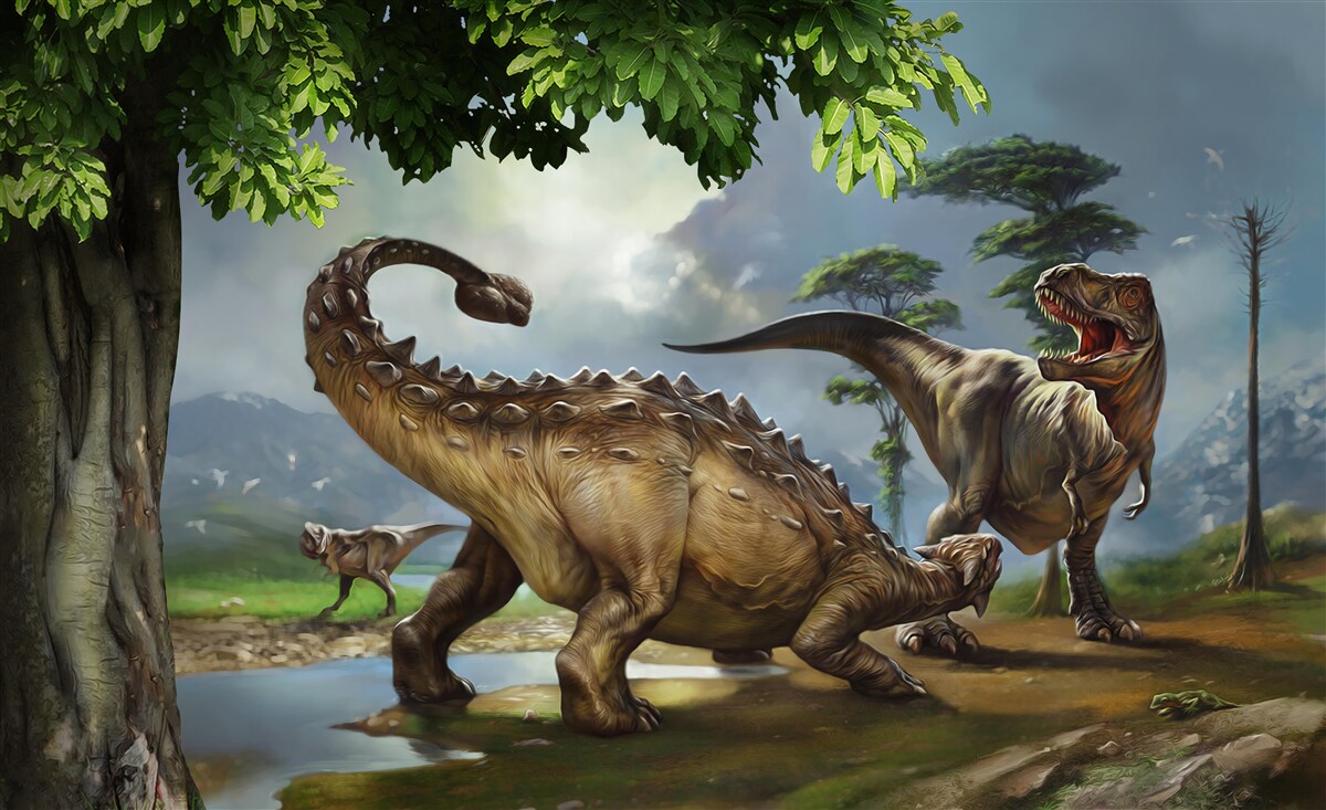Carta da parati murale, dinosauro e muro