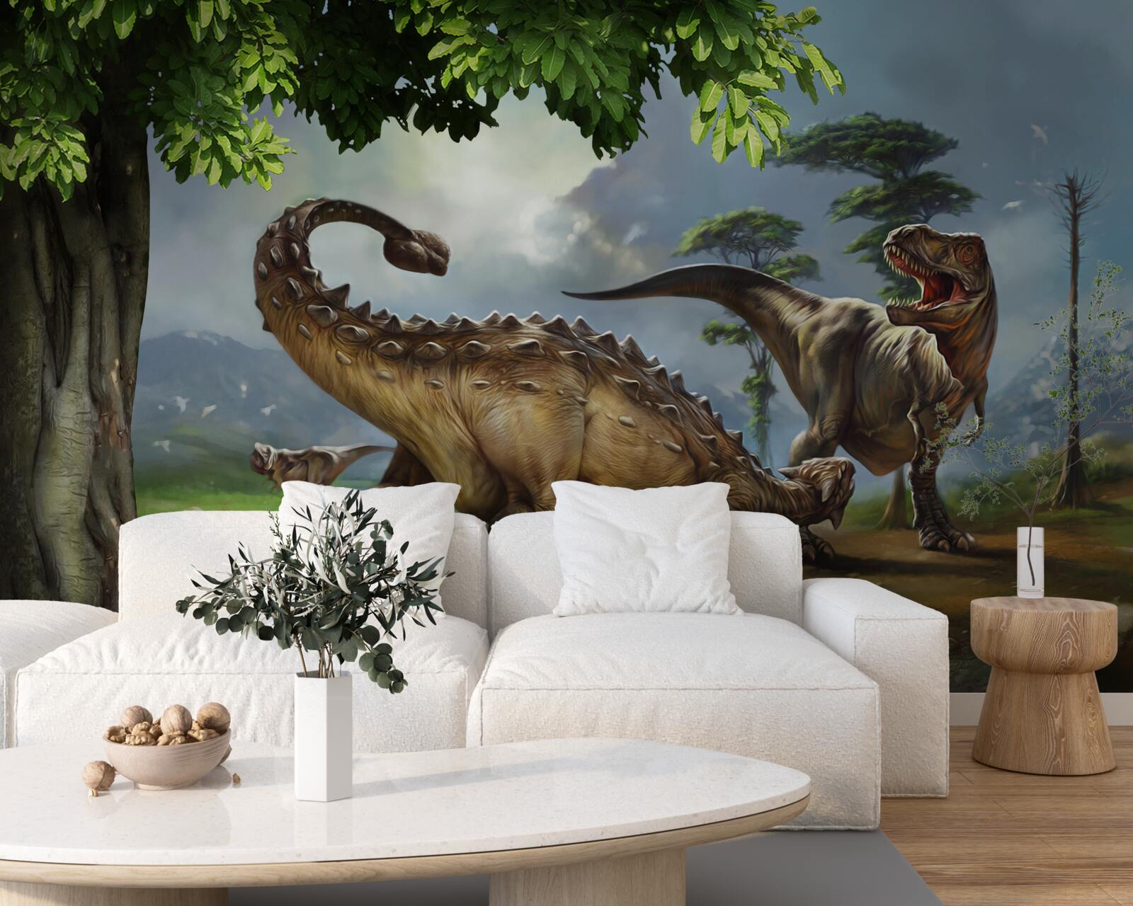 Carta da parati murale, dinosauro e muro