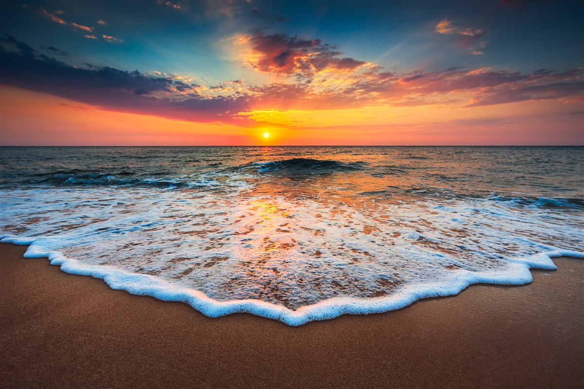 Carta da parati tramonto sull'oceano