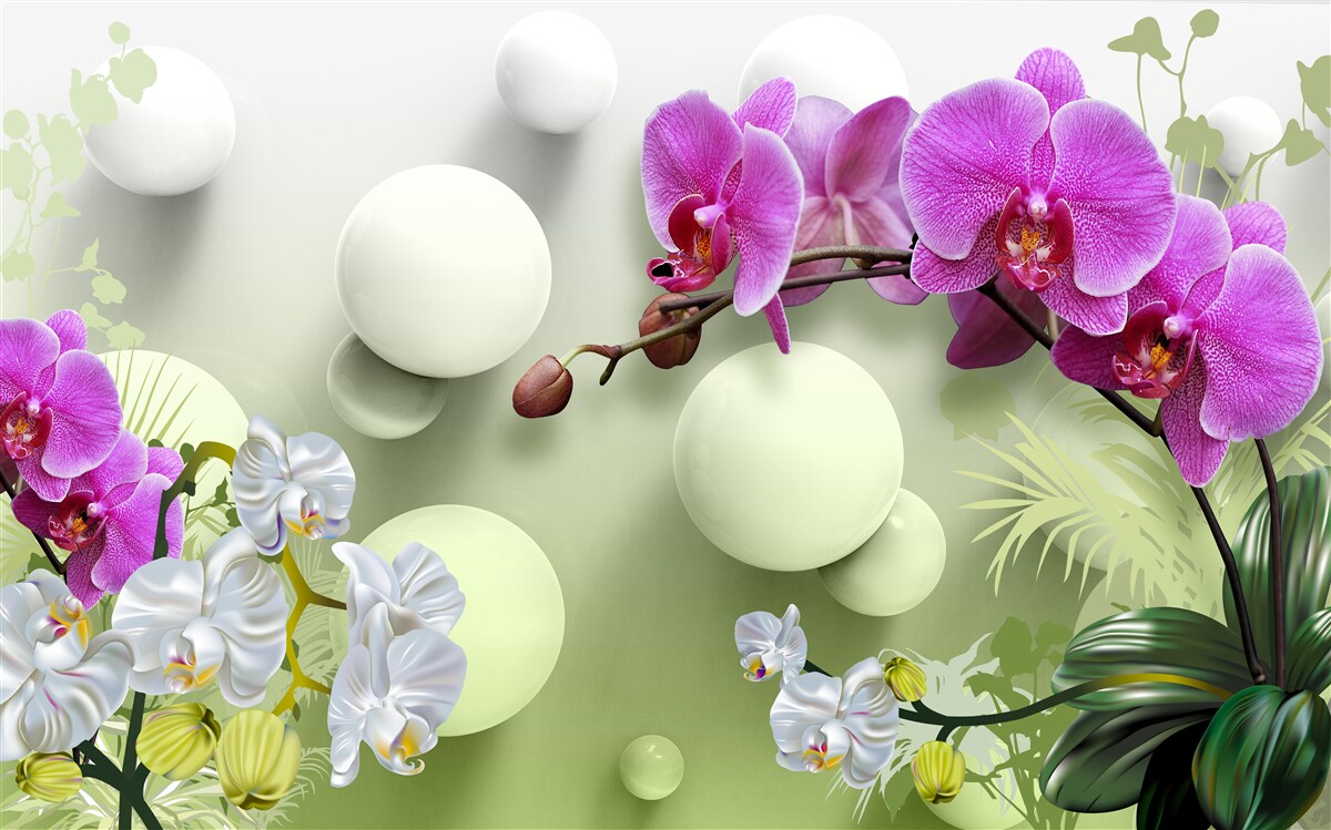 Carta da parati orchidea lilla
