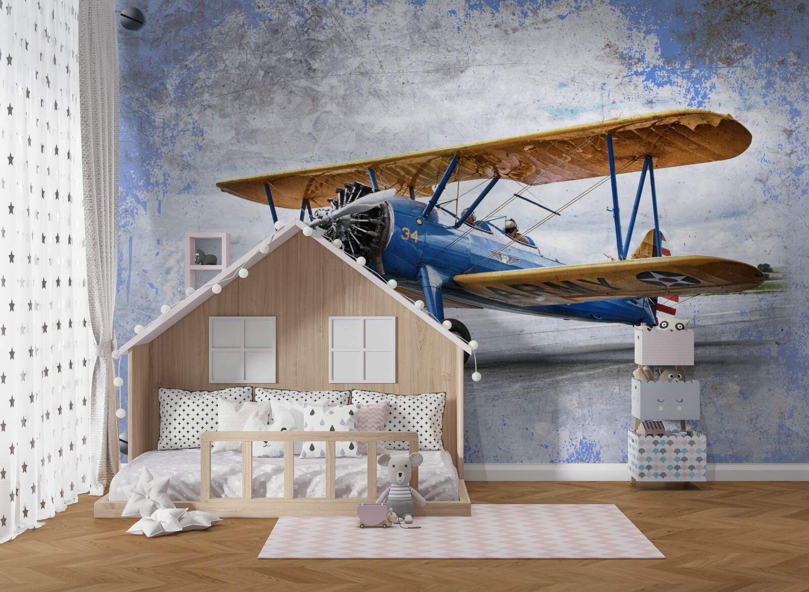 Carta da parati aeroplano, aereo e biplano
