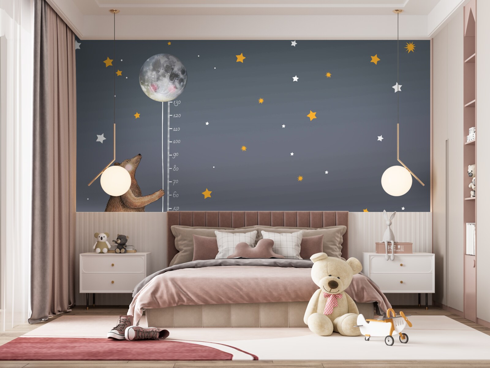 Carta da parati spazio celeste punteggiato di stelle