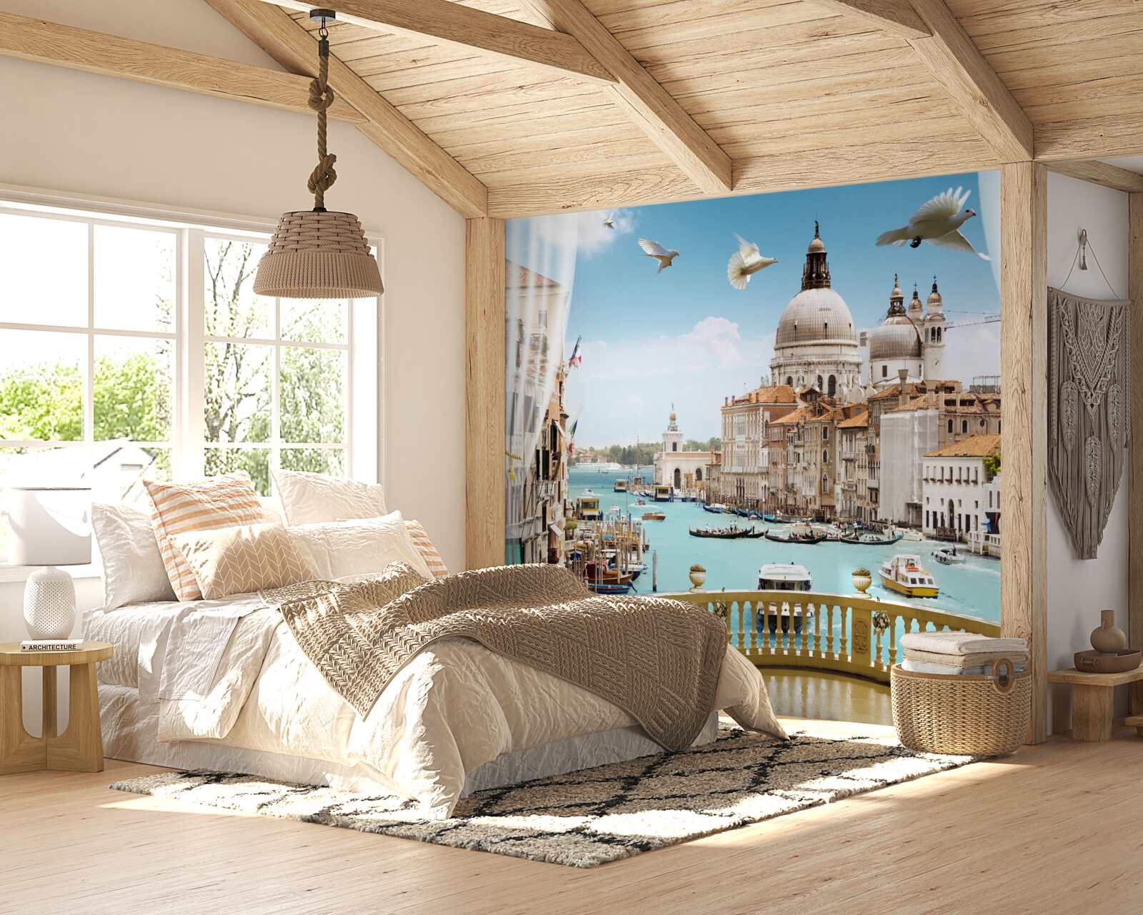 Carta da parati vista su Venezia dal balcone