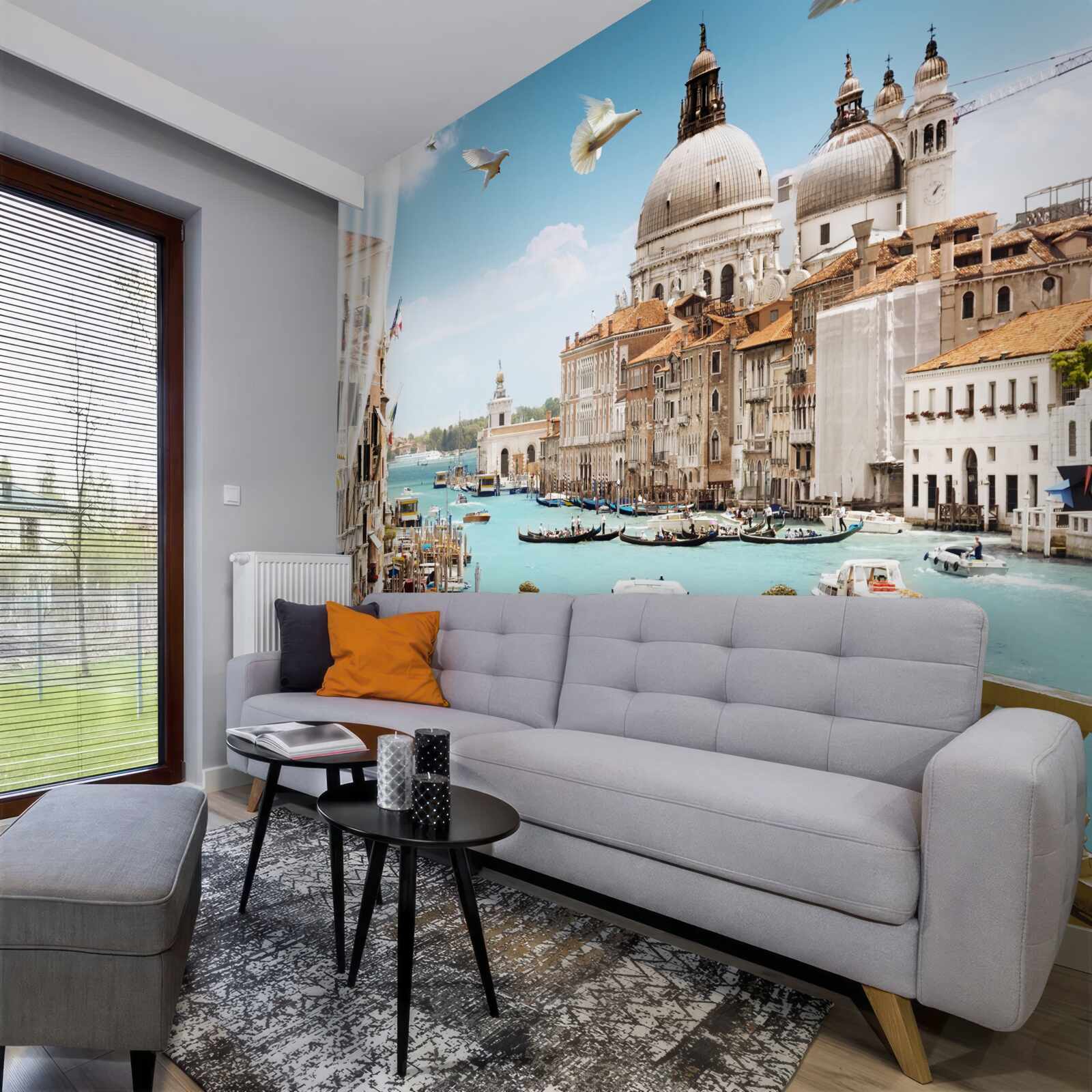 Carta da parati vista su Venezia dal balcone