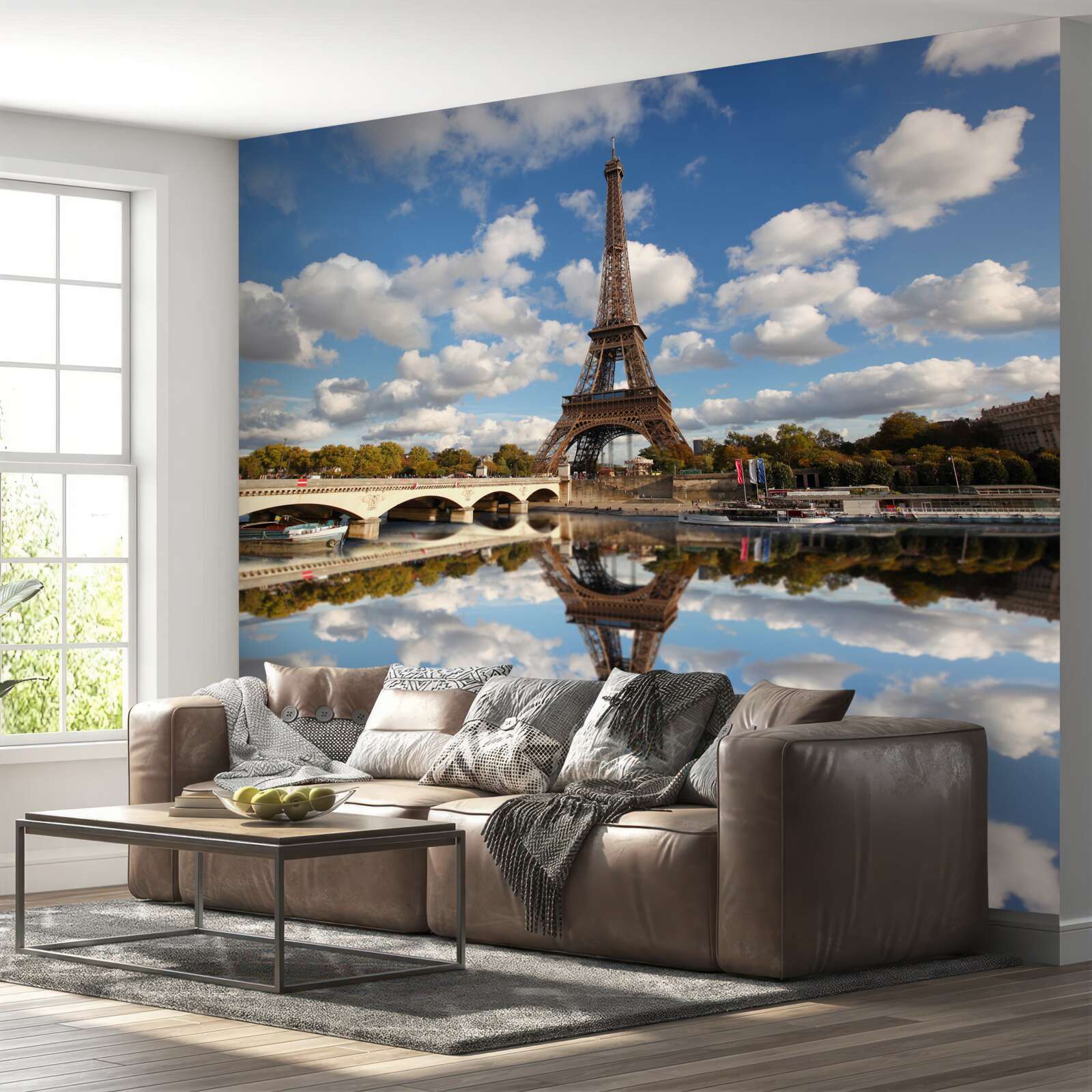 Fototapeta odbicie paryża w lustrze