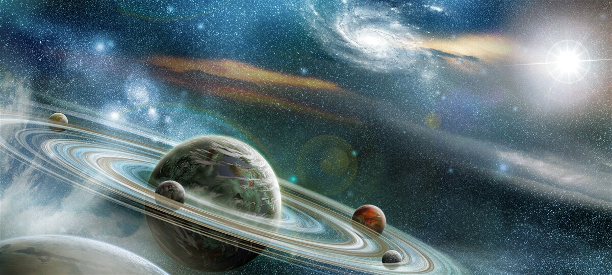 Fototapeta planety i galaktyki we wszechświecie