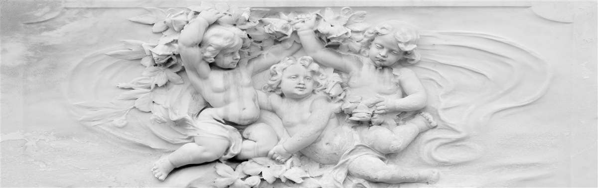 Carta da parati scultura di angeli ragazzi