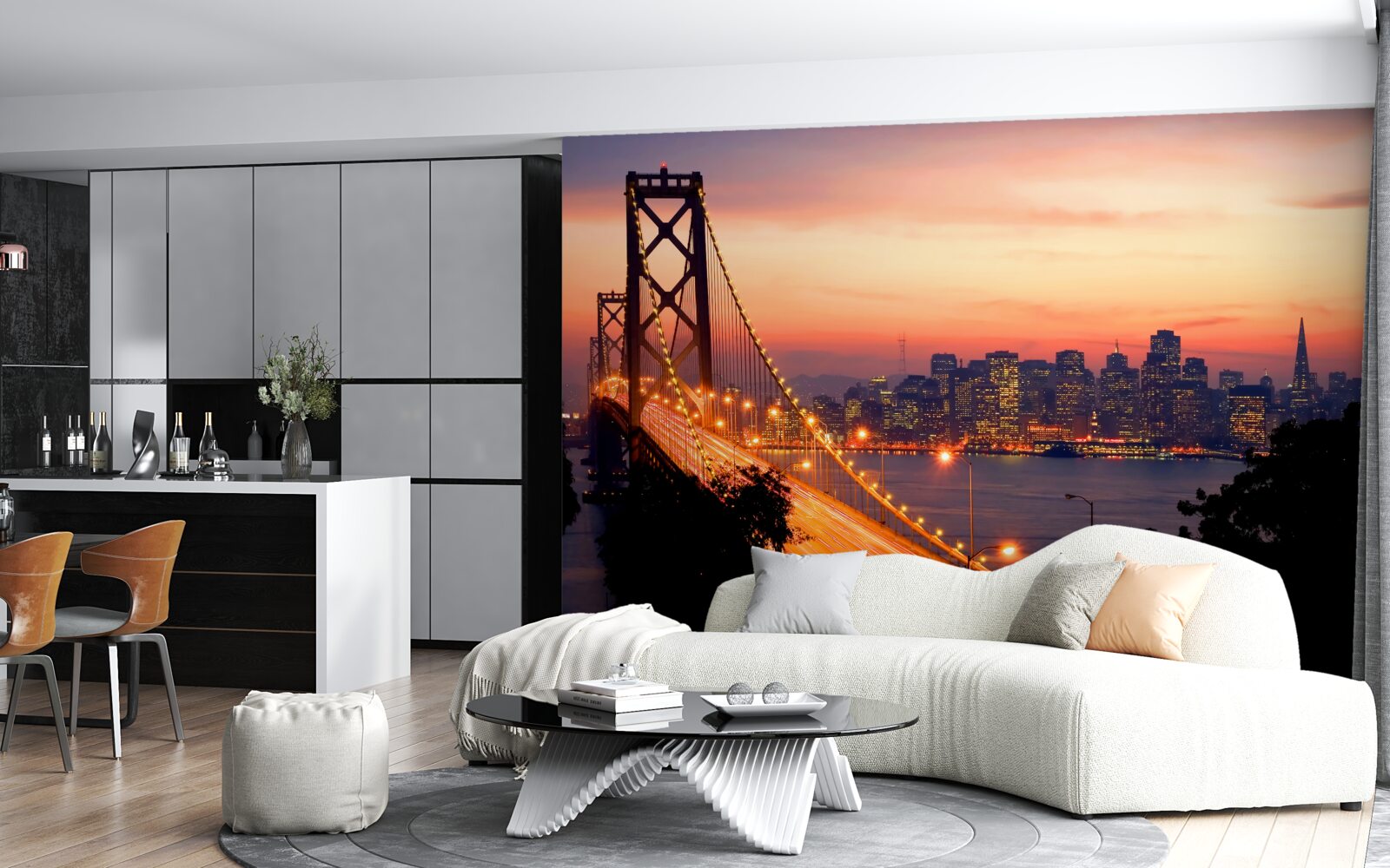 Fototapeta san francisco jest oświetlone
